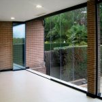 frameless floor-to-ceiling windows in a private house