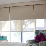 Double roller blinds in the bedroom