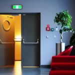 Where are fire doors installed?