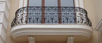 Forged fencing on the balcony of a private house