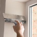 plastering window slopes