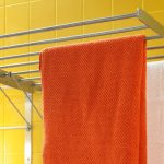 Towel on wall rack