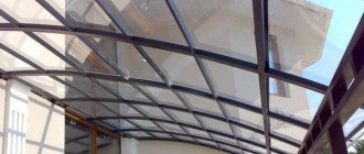 Transparent plexiglass roof