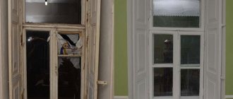Restoration of wooden windows.