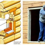 Technology for installing windows in a log house
