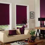 Dark thick fabric roller blinds