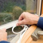 Seal the windows with soap and cloth for the winter
